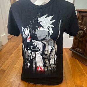 Official Naruto Kakashi Black T-Shirt Size S